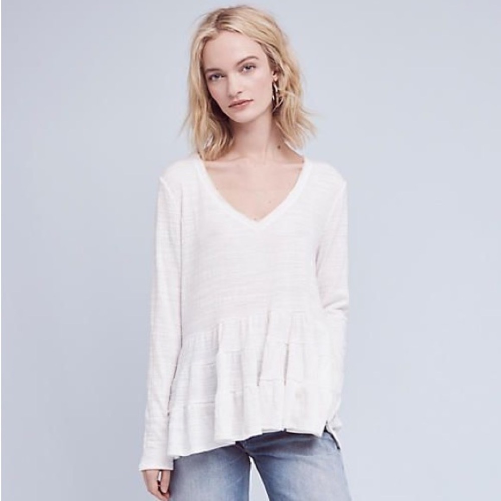 Anthropologie‎ Cream Long Sleeve​